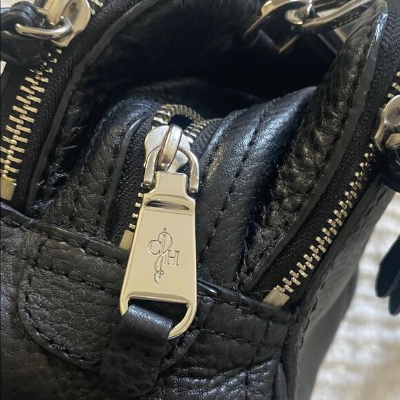 Cole Haan Black Pebbled Leather Satchel/Crossbody - Picture 14 of 14